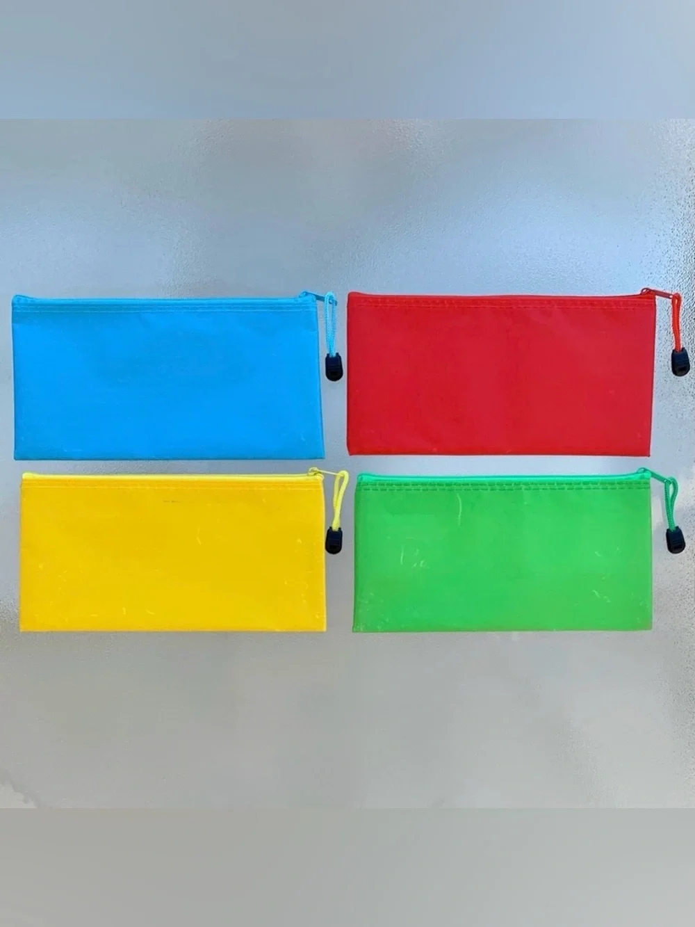 Sailing-Go Colorful Zippered Pouches ~ 4-Piece Variety Pack